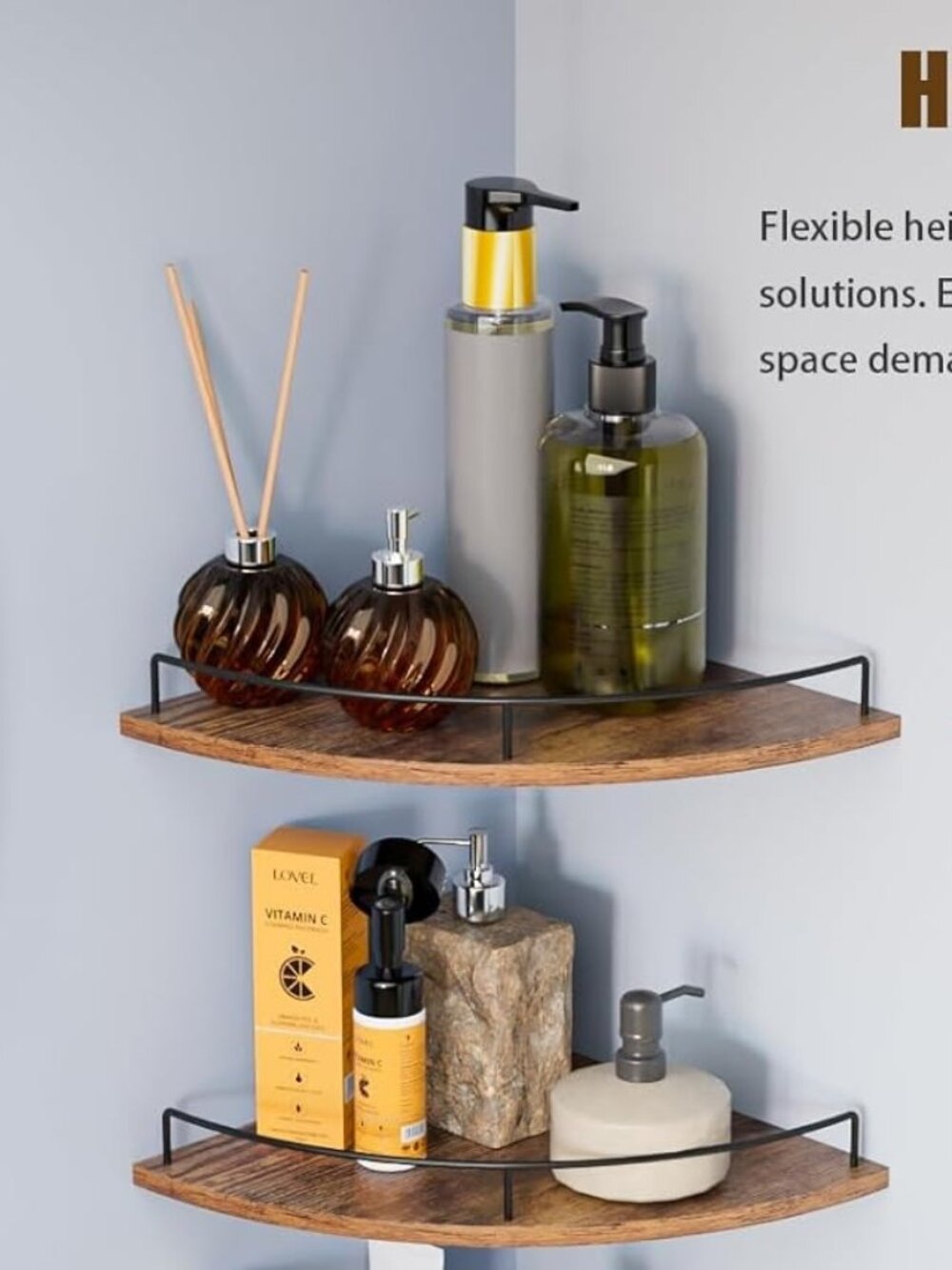 Set of 2 Corner Shelves